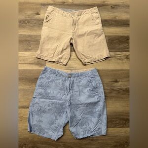Paradise Collection pair of linen shorts size 34